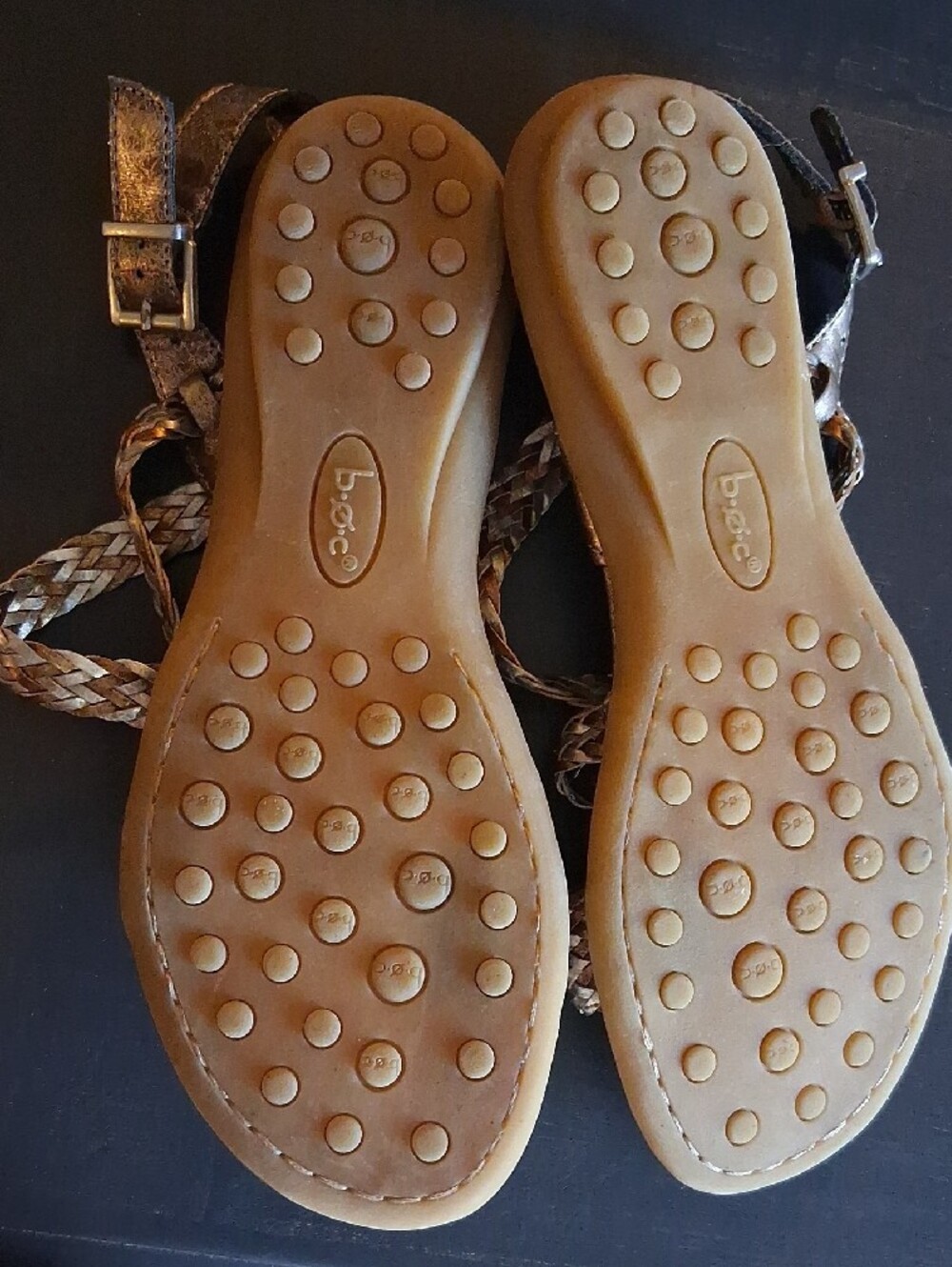 B.O.C. Dena Women's Braided Multi-Tone Metallic Sandals - Picture 14 of 14